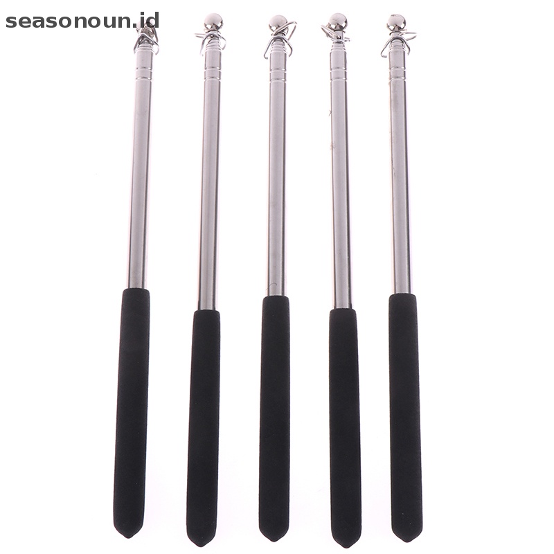 Seasonoun Professional touch 1meter head telescopic flagpole stainless Profesor pointer.