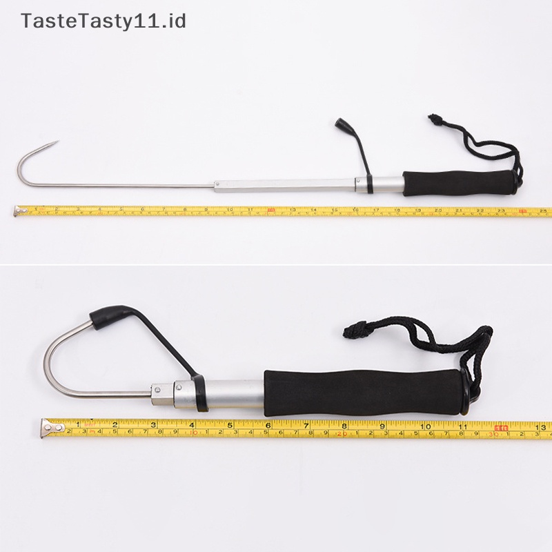 Tastetasty Retractable 60cm Stainless Steel Telescopic Sea Fishing Spear Hook Tackle Cocok Untuk Semua Jenis Ikan Kelas Berat Aktif.