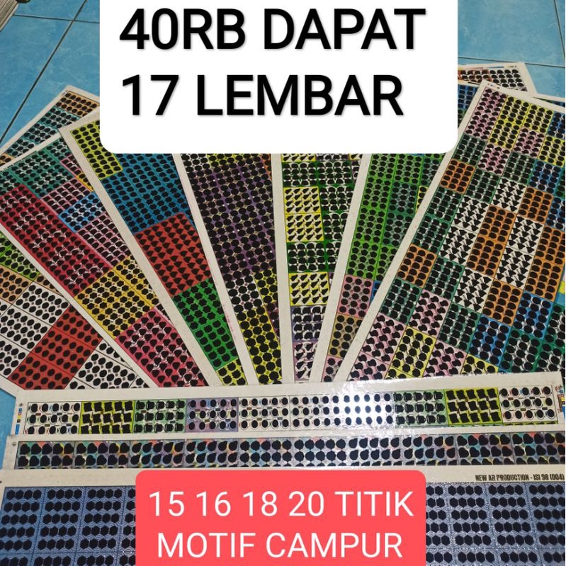 GOSOK BOM 15 16 18 20 TITIK MOTIF CAMPUR / MAINAN GESEKAN BOM RENDSTOREID 2