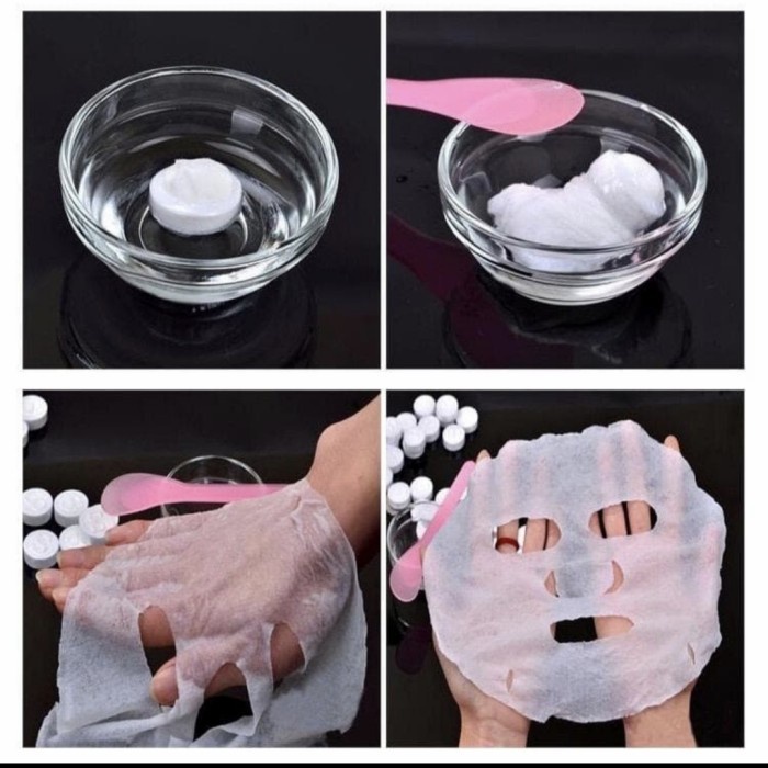 1 pc SATUAN BULAT Masker Tissue Wajah Handuk Travel Tisu Disposable