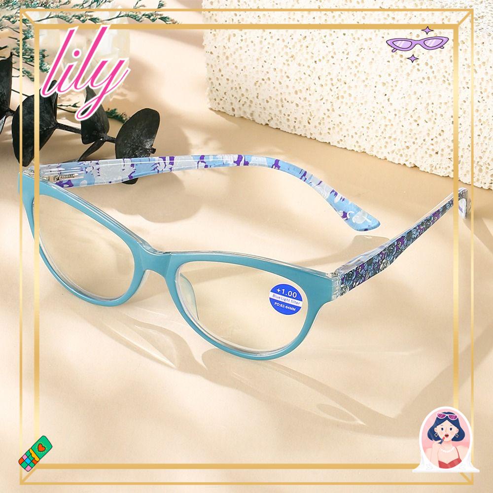 Lily Kacamata Baca Fashion Portable Pelindung Mata Vintage Ultra Ringan Frame