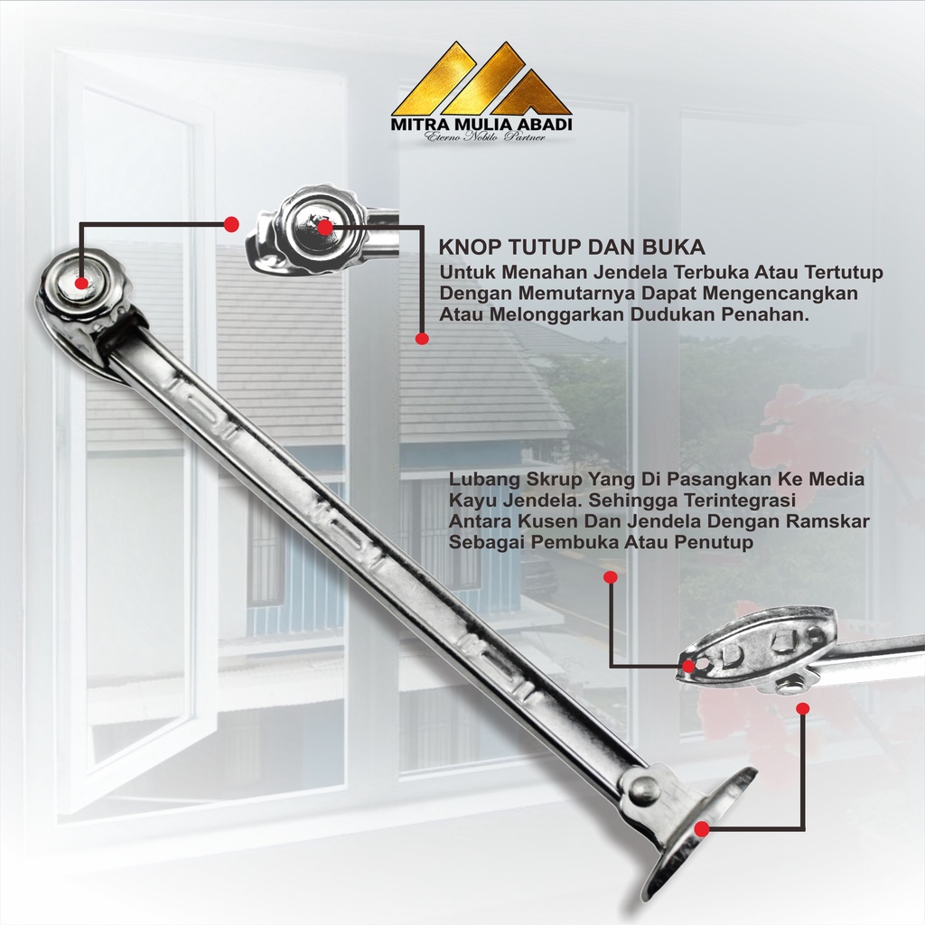 Ramskar lamskar Penahan Jendela / Hak Angin Ramskar Penahan Jendela / hak Angin Penopang Jendela