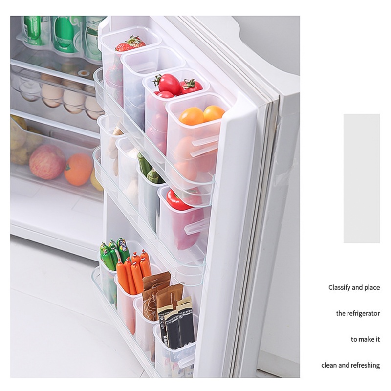 Kotak Penyimpanan Pintu Samping Kulkas Multifungsi/Rak Freezer Dapur Organizer Makanan Sayur Draining Holder Supplies