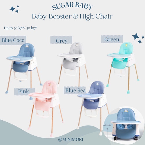 Sugar Baby/Sugarbaby Booster Chair My Chair (Baby Booster &amp; High Chair) : 6 Growing Stages / KURSI MAKAN BAYI ANAK MPASI SUGAR BABY MY CHAIR BABY BOOSTER HIGH CHAIR