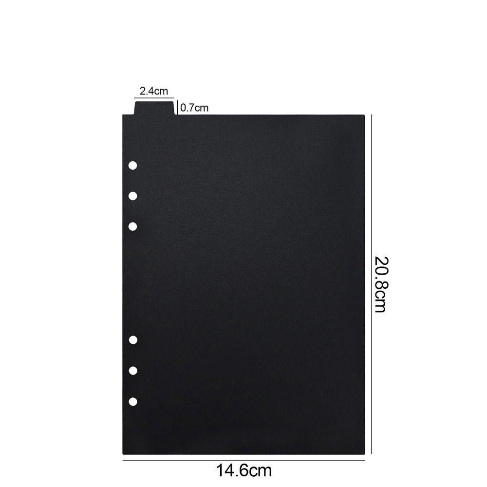 【 ELEGANT 】 Index Divider Cute Alat Tulis Pembatas Halaman Planner A5 A6 A7 Hitam Binder Index Separator