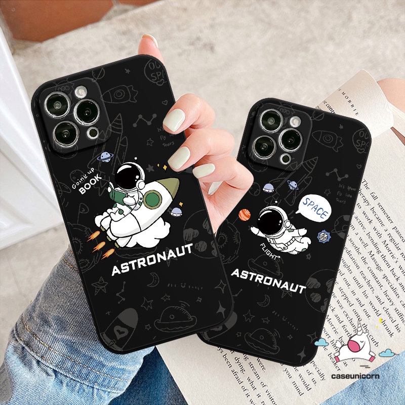 Casing Kartun Redmi 12C A1 10 9T 9A 9C NFC 9 Redmi Note 11 10 9 8 10s 10 Pro 10 Pro Plus Poco M4 F3 F4 M5 M3 Pro X3 Pro M3 MI 10 11 Lite 10T NASA Lovely Soft Cover Astronot Luar Angkasa