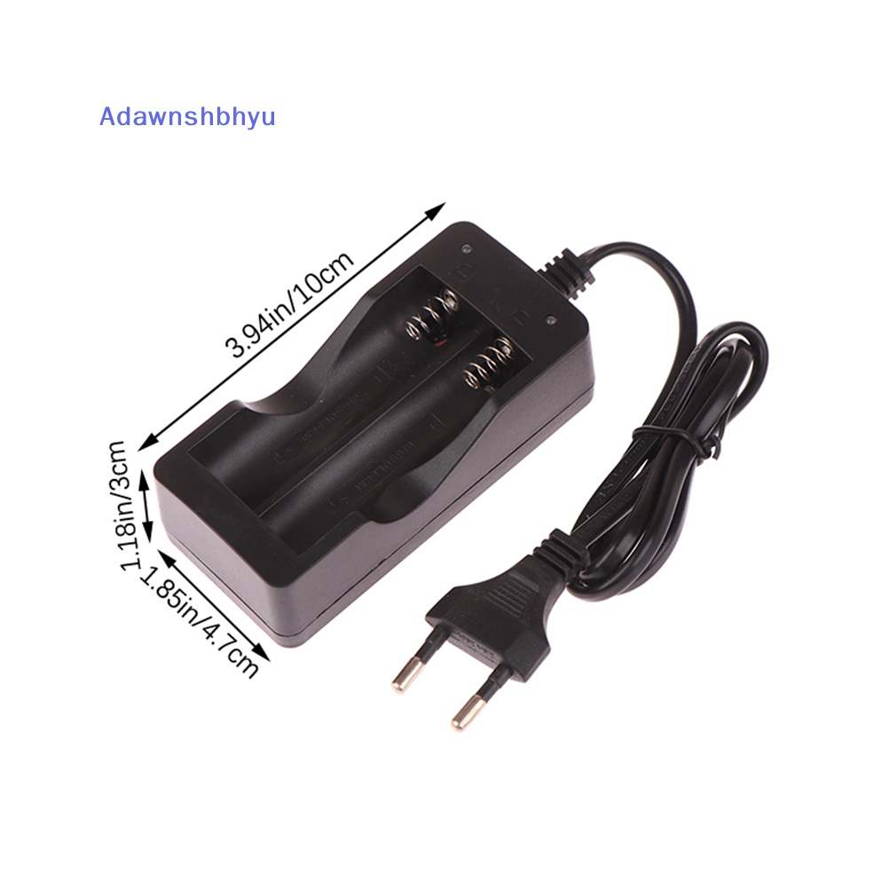 Adhyu 1Pc 2slot 18650 Charger Lithium Li-ion Rechargeable Charger ID