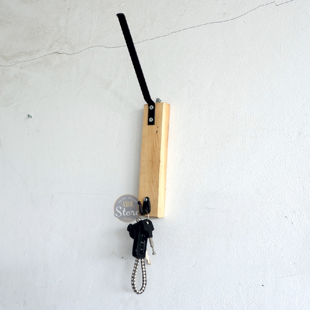 Rak Gantung Helm Kayu Besi - Gantungan Multifungsi untuk Susun Plat Besi dan Kayu Cantolan Gantungan Helm Dinding Estetik - Abik Store