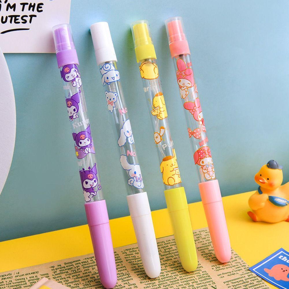 Lanfy Spray Gel Pen Kawaii Botol Parfum Tahan Lama Lap Layar Sanitizing Spray 0.5mm Kuromi Melody Ballpoint Pen