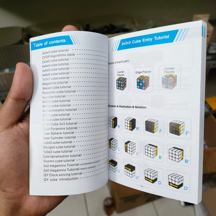 Paket Rubik 3x3 cube  + Buku Tutorial Rumus Rubik - BASIC ST - BASIC ST