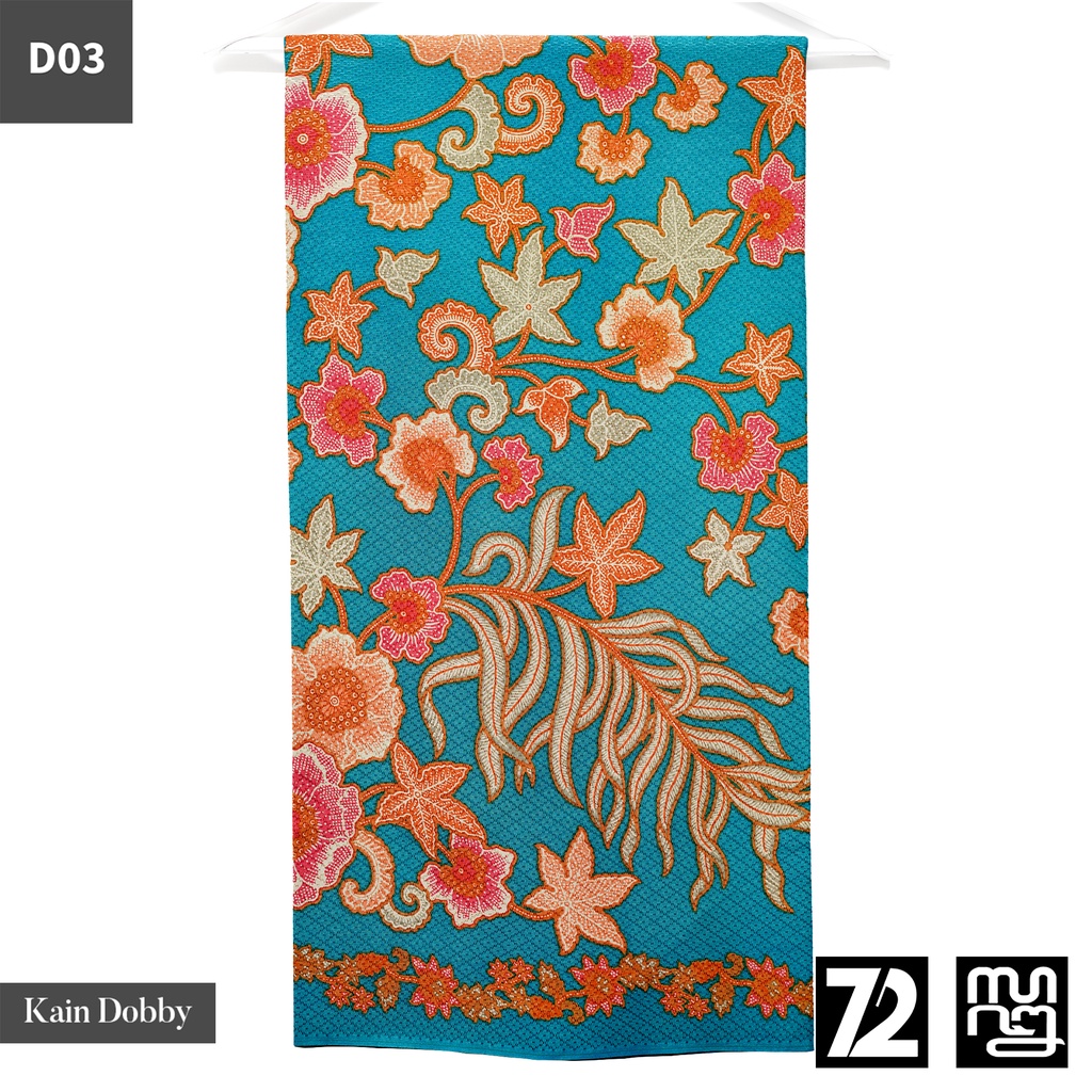 KAIN BATIK PREMIUM Dobby Motif Kembang Palem Warna Biru Muda 723652 Cap 72 Jarik Jarit Samping Kebat Panjang Batik Dobby Modern Premium Bahan Seragam Batik Pernikahan Kantor Keluarga Murah Kamen Jadi Batik Bali Lembaran