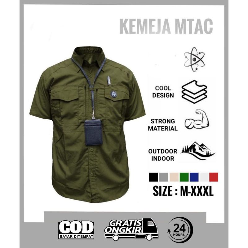 Kemeja M Tac lengan Pendek/Baju RESKRIM Tangan Pendek/Kemeja M-Tac Terbaru/Kemeja Lapangan