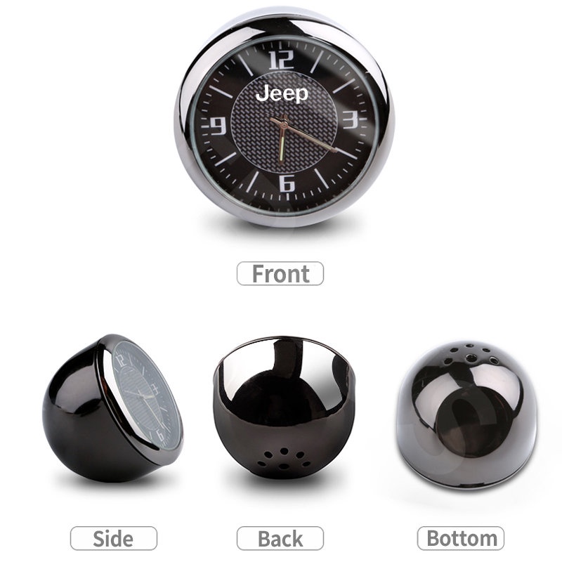 Jam Quartz Mini Mobil Jeep luminous Interior Center Console Vent Clock Dekorasi Untuk Kompas Jeep Renegade2023 Willys Wrangler jk Grand Cherokee