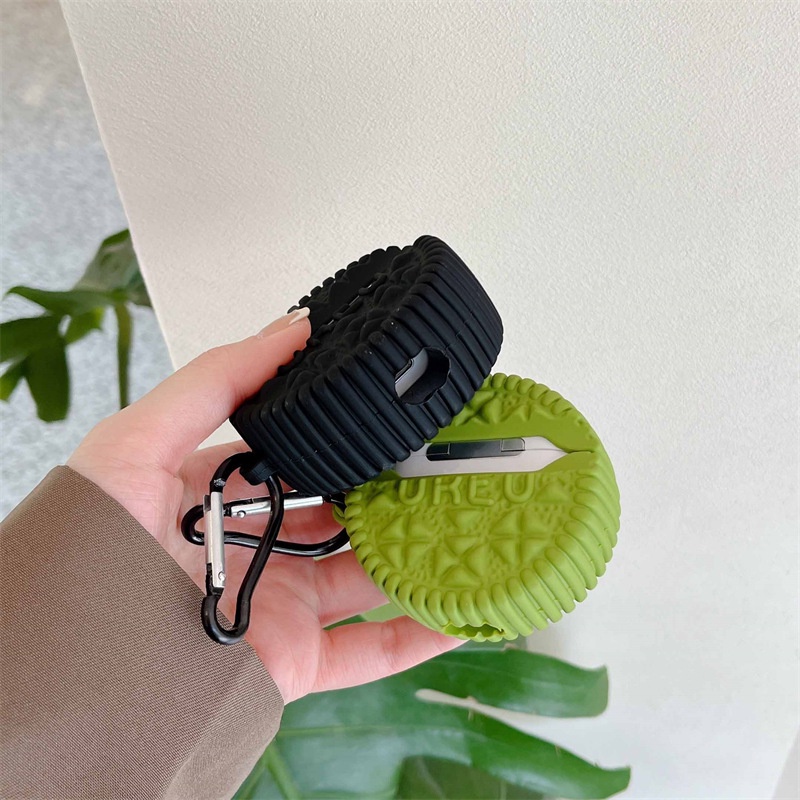 3d Kartun Matcha Green Cookie Lembut Silikon Bluetooth Earphone TWS Case Pelindung Shockproof Cover Untuk Airpods1 2 3 Pro i12 i10 i11 i9s inpods 12 13 Pro i13 Airpods3