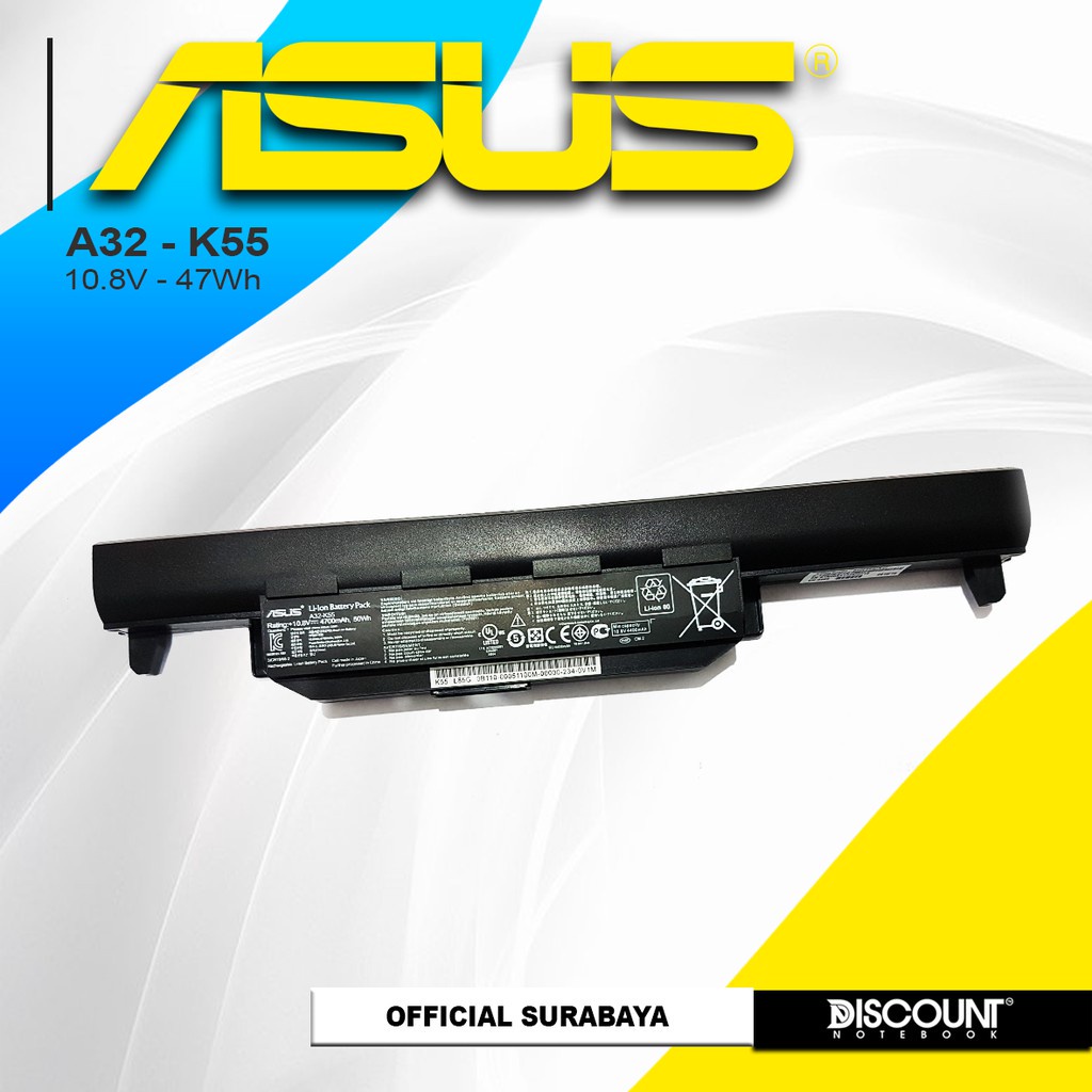 Battery Baterai Laptop Asus A45 K45 X55 A32-K55 (6 Cell)