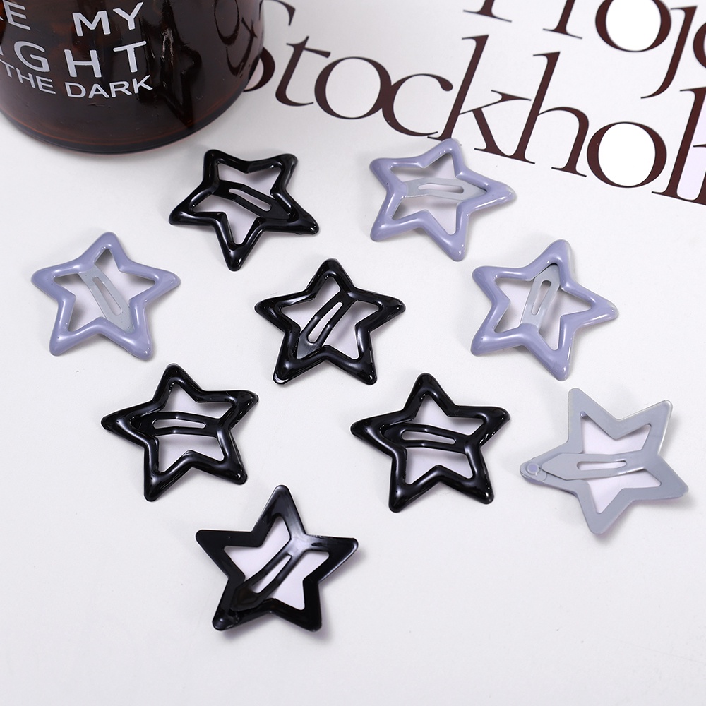 Grosir/y2k Style Women Hair Clip/Hot Girls Vintage Pentagram Star Hip Hop Hairpin/Ladies Simple Hair Pin/Jepit BB Cewek/Aksesoris Rambut Elegan