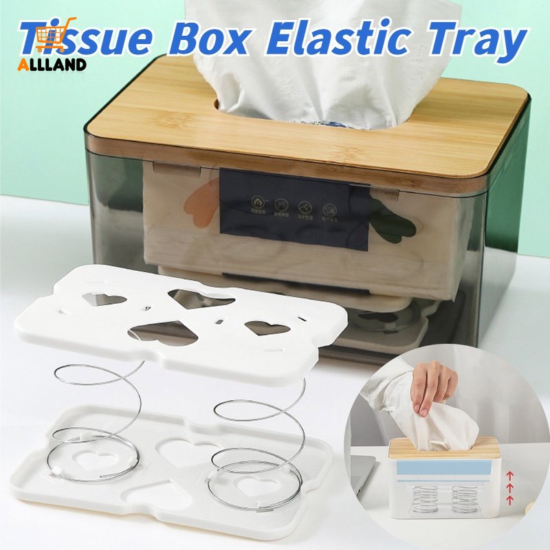 2warna Kotak Tisu Plastik Praktis Extraction Elastic Tray/Tempat Spring Tahan Lama Tempat Tissue Paper Case