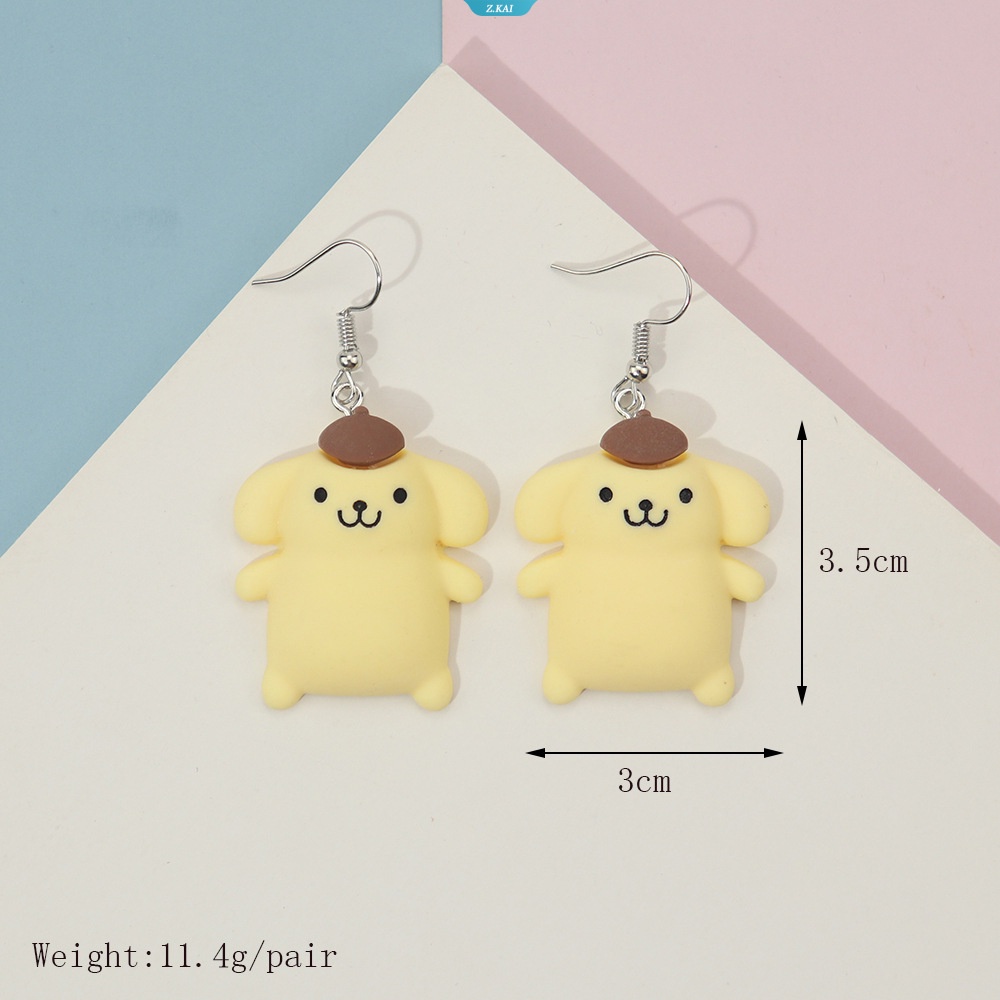2023 Sanrio Anime HelloKitty Pom Pom Purin Cinnamoroll Melody Kuromi Anting Kartun Pernikahan Liontin Kawaii Anting Fashion Perhiasan Anting Hadiah Mainan [ZK]