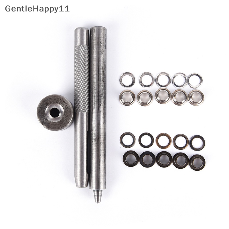 Gentlehappy 1pc set Alat eyelet grommet kit+100Mata Ikan Untuk diy kydex Sarung huning parts id