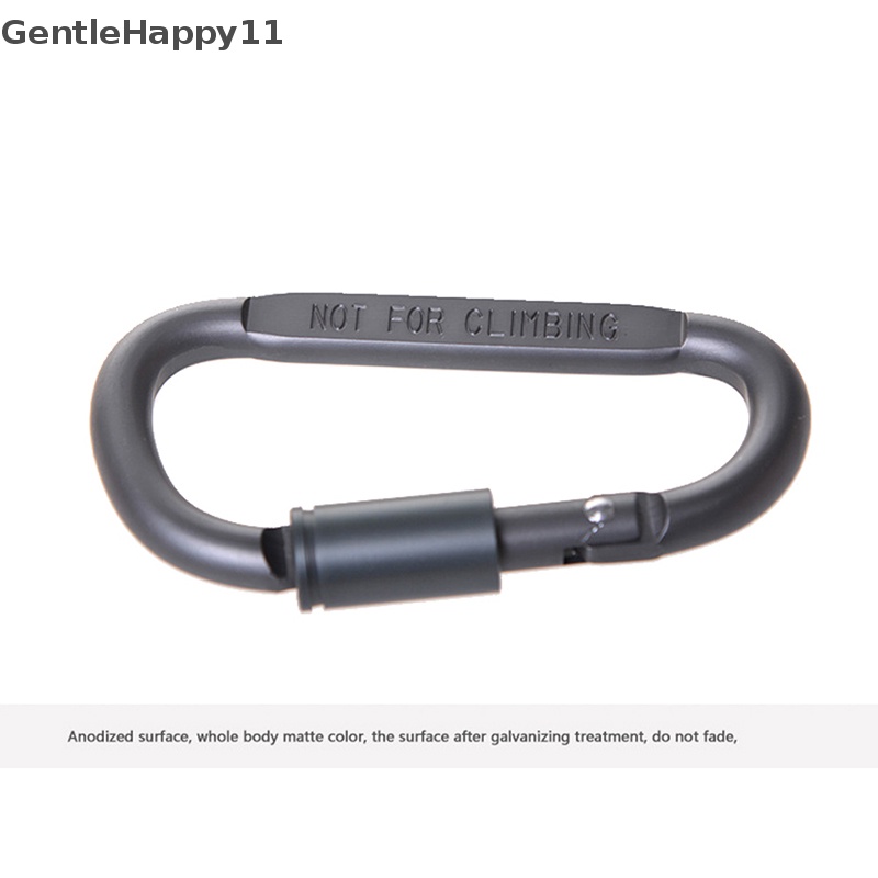 Gentlehappy Tactical D Gantungan Kunci Bentuk Hook Gesper Klip Panjat Army Carabiner Gantung Cocok Outdoor Silver camping survival id