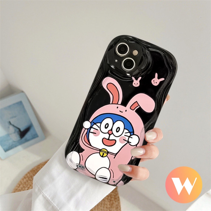 Pasangan Soft Case Untuk Realme C25Y C35 C55 C15 Realme 5 9i 6i 5i 5s 7i C31 C33 C12 C21 C25 C20 C25s C11 C30 C17 C3 C20A C21Y Doraemon Rabbit Cute Puppy 3D Wavy Curved Edge Cover