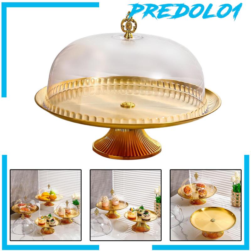[Predolo1] Piring Kue Cake Stand Bahan Stainless Steel Untuk Pesta Brithday Hajatan Pernikahan