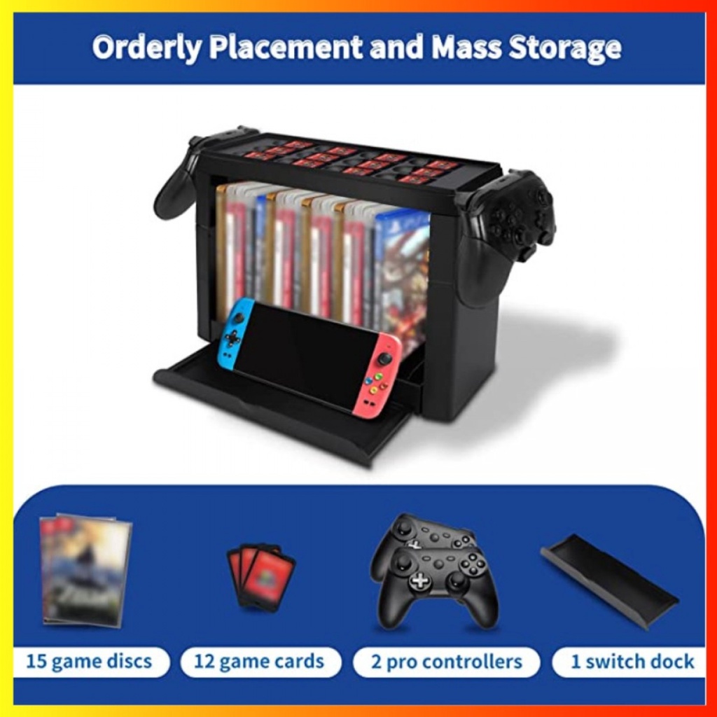 Rak Rack Storage Tempat Penyimpanan Holder Nintendo Switch V1 V2 OLED