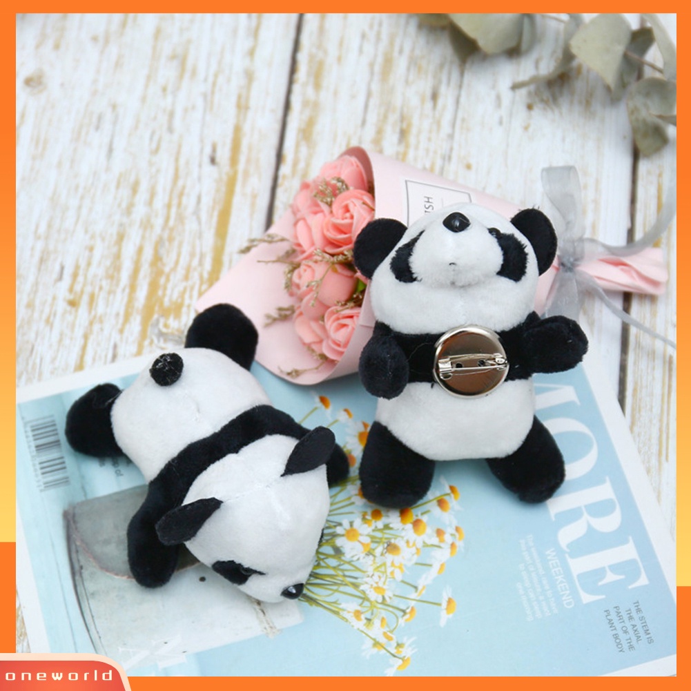 [ONE] Lucu Kartun Mewah Panda Bros Pin Gesper Pakaian Kerah Ransel Dekorasi Hadiah