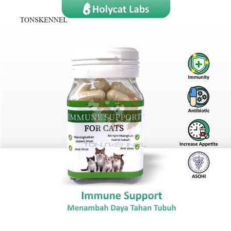 IMMUNE SUPPORT FOR CATS 50 CAPSUL VITAMIN IMUN VIRUS STRESS KUCING