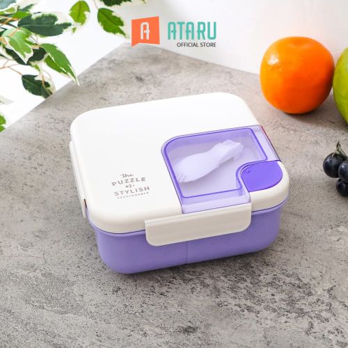 Ataru 1.1 Ltr Kotak Makan Square - Ungu