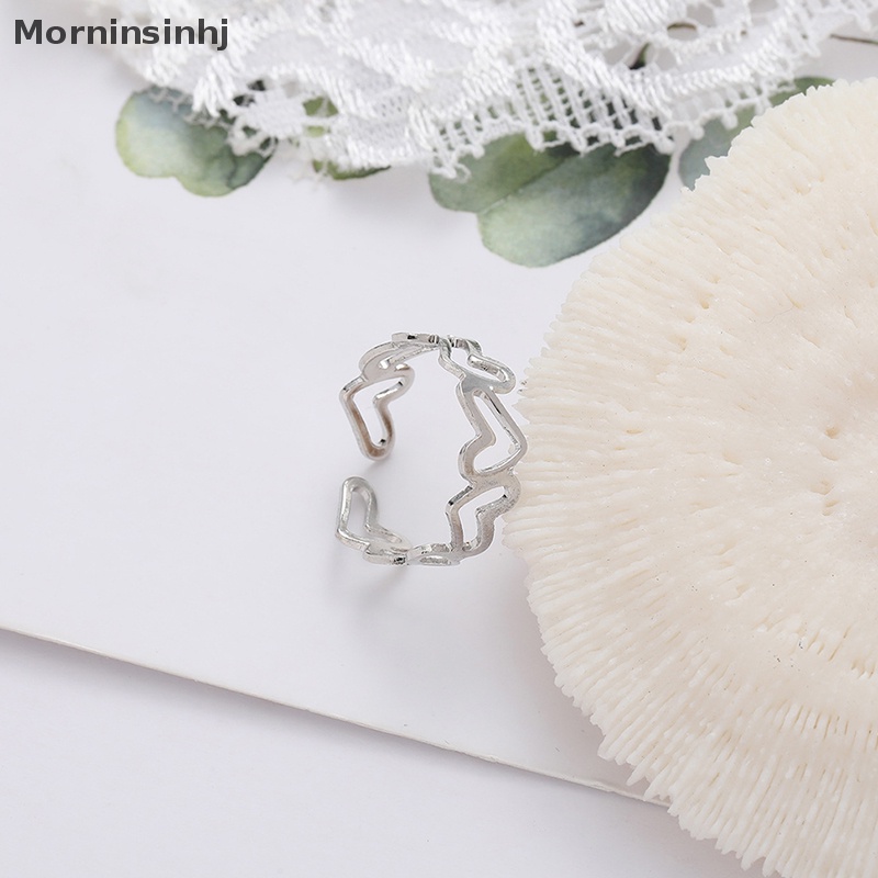 Mornin 2 Pcs Fashion Berongga Keluar Cinta Jantung Cincin Kepribadian Geometris Cincin Pembukaan Cincin Niche Jari Telunjuk Cincin Fashion Perhiasan Hadiah Rings id