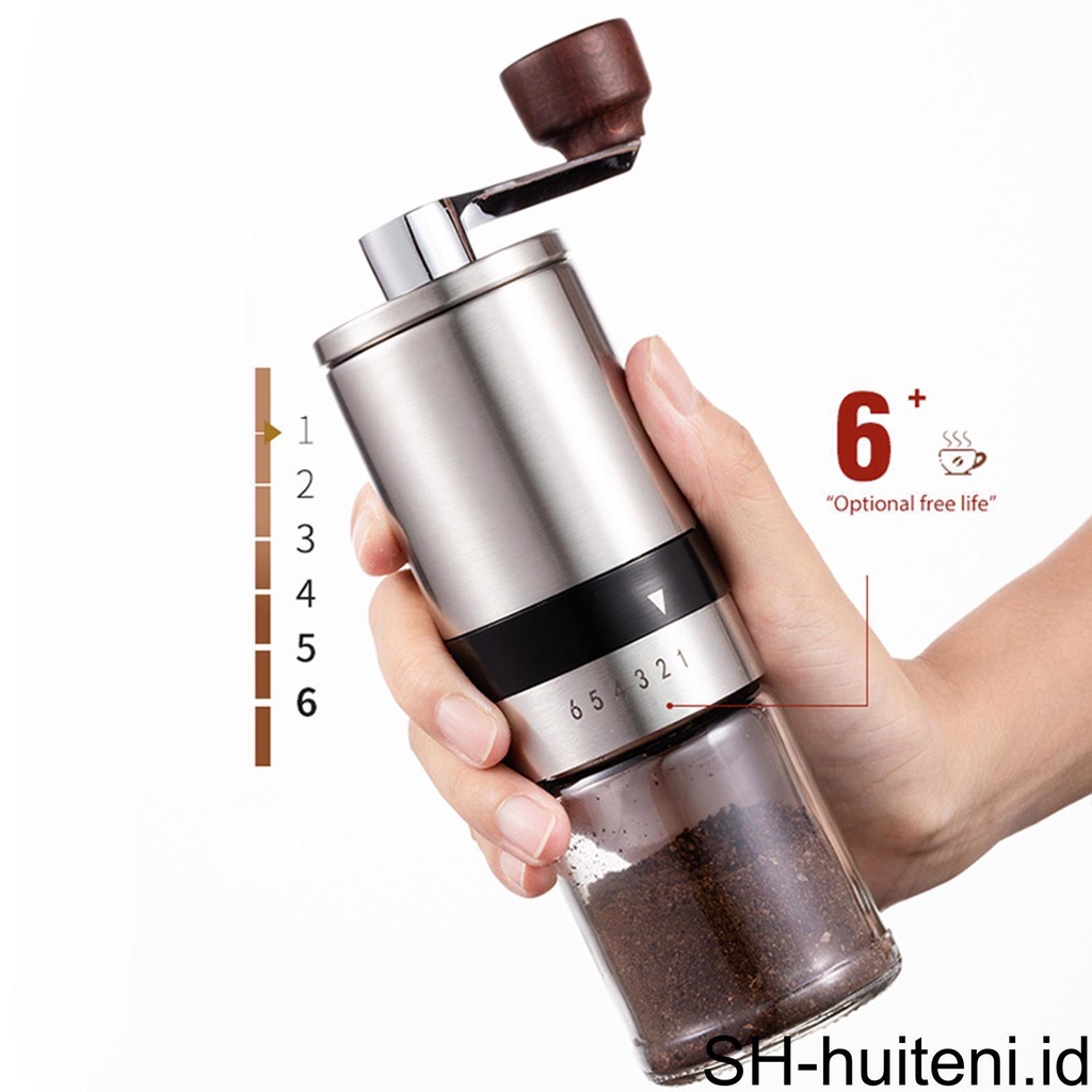 1pc Portable Hand Manual Stainless Steel Coffee Grinder Mesin Lepas Pasang