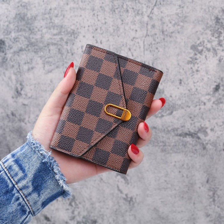 FINOM Cuty - Dompet Mini Lipat Wanita Motif Polos Trendi