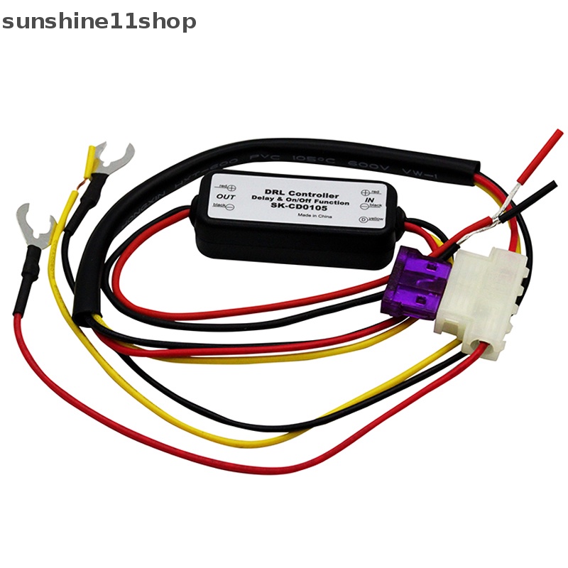 Sho 1Pc DRL Controller Auto Mobil LED Siang Hari Berjalan Lampu Relay Harness Dimmer N