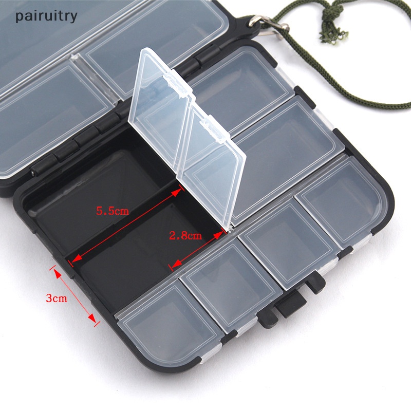 Prt Mini Tempat Penyimpanan Flying Fishing Tackle Box Memancing Sendok Kait Umpan Kotak Penyimpanan Aksesoris Pancing PRT