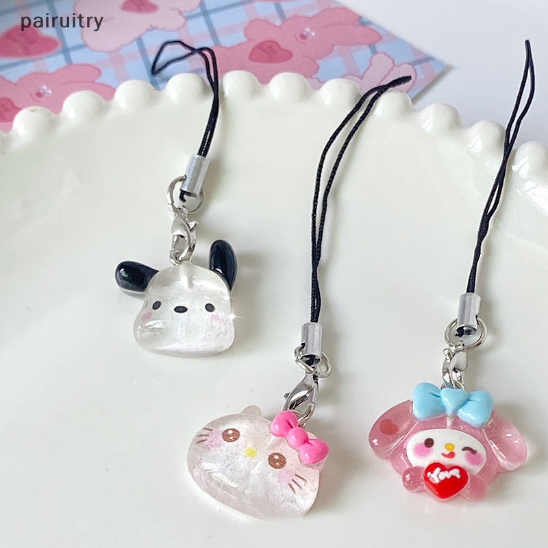 Prt Kawaii Sanrio Kuromi Lanyard My Melody Cinnamoroll Siswa Kecantikan iPhone Phone Case Ransel Boneka Liontin Pesona Mainan Gadis Hadiah PRT