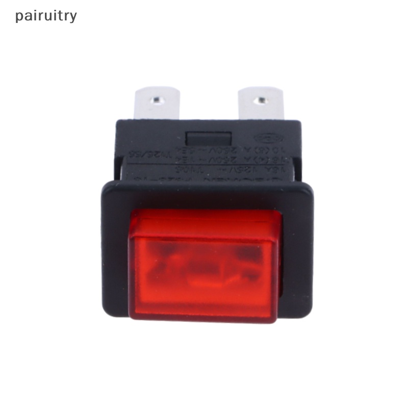 Prt 16A 4pin Dikunci Tombol Tekan Rocker Switch Listrik Dengan Lampu LED Merah Pemanas Saklar Sentuh 250V PS-23-16 PRT