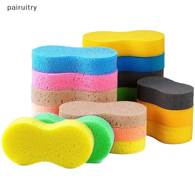 Prt 3Pcs Spons Cuci Mobil High-density Sarang Lebah Besar Spons Berbentuk 8 PRT