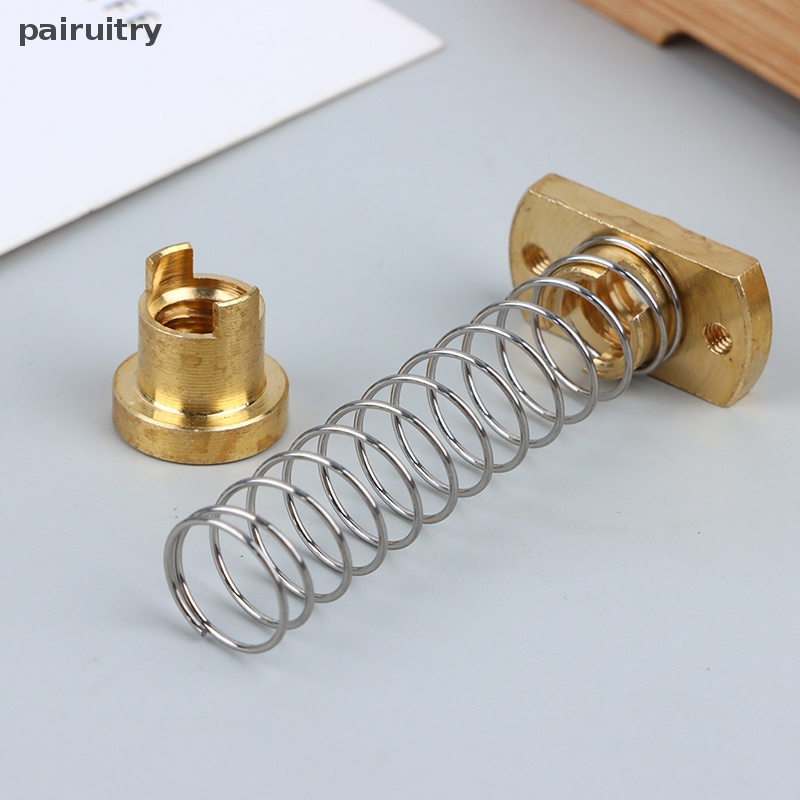 Prt 1Pc T8 Anti Backlash Spring Loaded Nut Mur Gap Eliminasi Kuningan Untuk Printer PRT