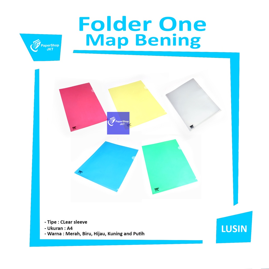 

FolderOne - Map L Bening A4 Warna - Lusin