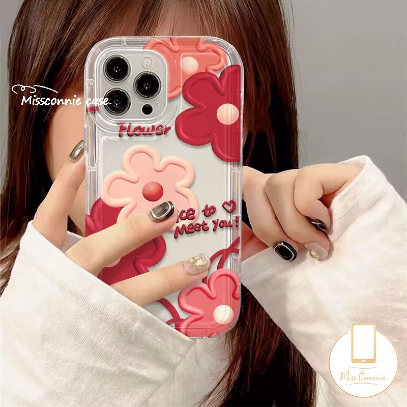 Ins Korea Lukisan Minyak Bunga Casing Transparan Untuk Redmi10 9 A1 12C 9A 10A 9T 9C NFC Redmi Note10 9 11 10s 8 11s 10 Pro Max POCO F4 Fresh Flowers Shockproof Airbag Soft Case