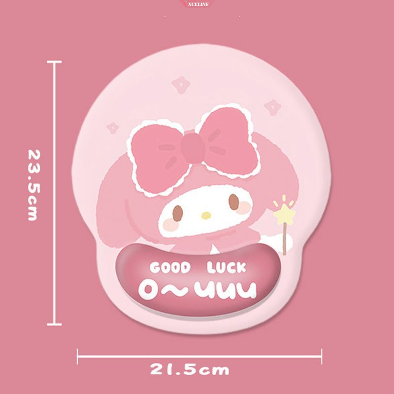 Kawaii Sanrioed Anime Kuromi Cinnamoroll My Melody Pochacco Cute Mouse Pad Silikon Lembut Menebal Gelang Permainan Kantor [ZXL]