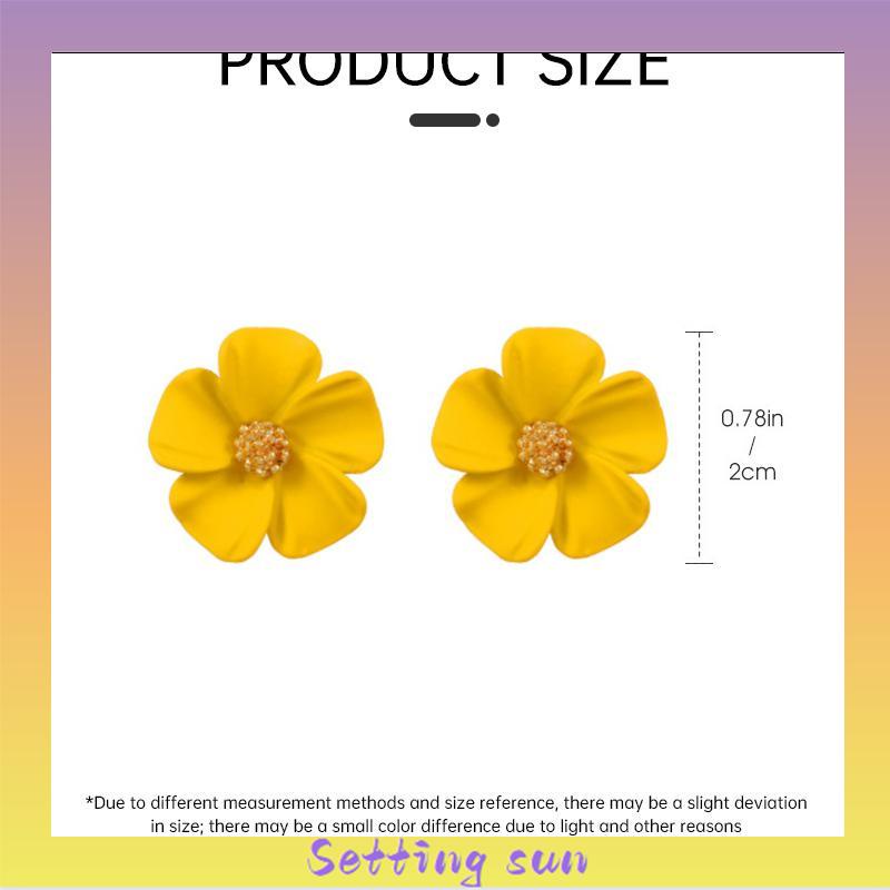 Anting Tusuk Motif Bunga Korea Fashion Gaya Untuk Wanita TN