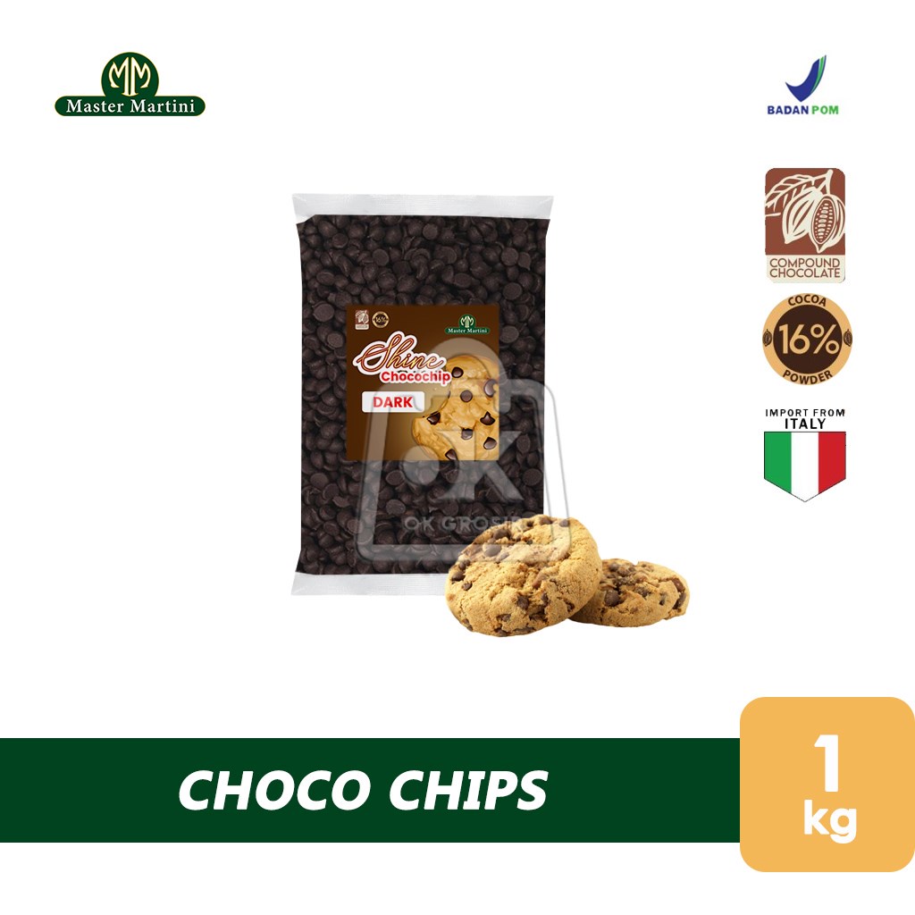 

Chocochip Master Martini Shine Dark Choco Chip Coklat (1 Kg)