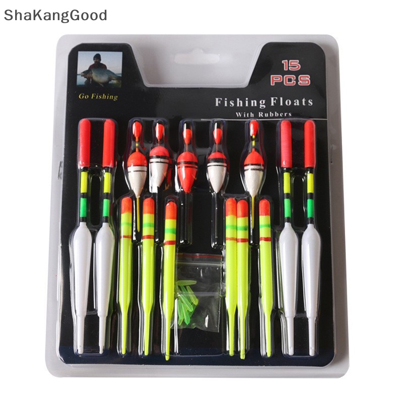 Selip 1set (15Pcs) Pelampung Vertikal Pelampung Pancing Laut Aneka Ukuran Untuk Terbanyak Type SKK
