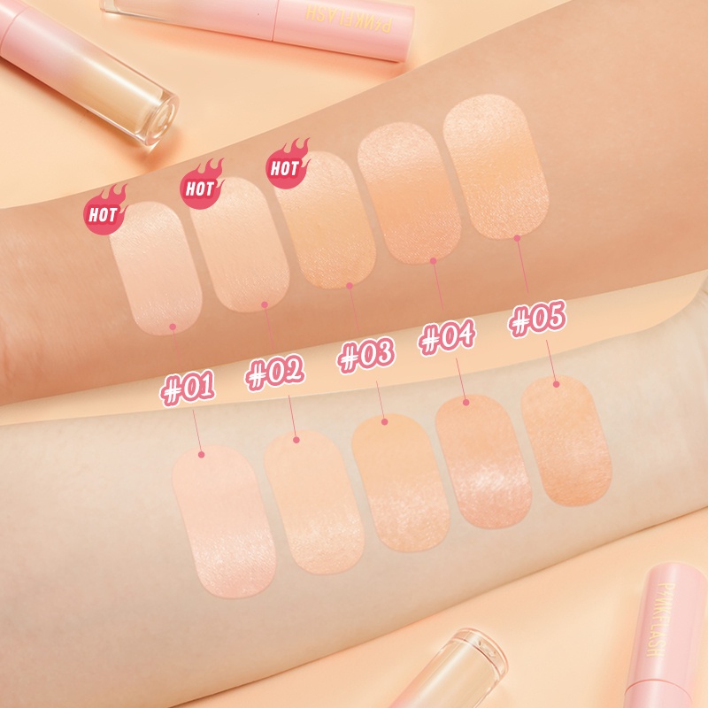 PINKFLASH OhMyBreath Breathable Liquid Concealer Tahan Lama Matte 5 Colors