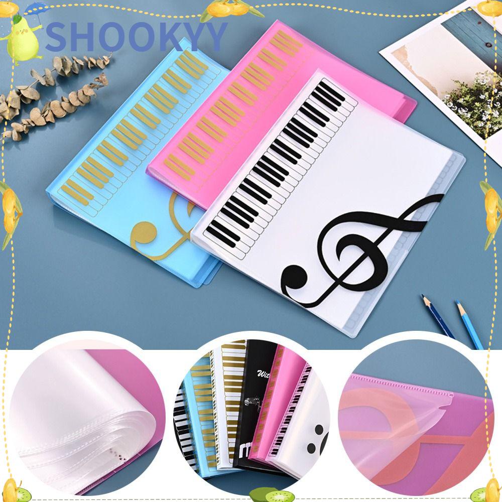 Chookyy Folder Skort Musik 6warna 40halaman Klip Musik Piano Music Clip
