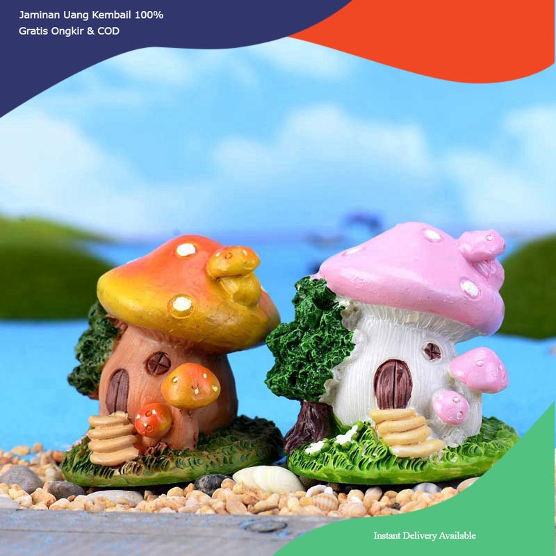 hiasan aquarium mini mushroom, hiasan aquarium mini jamur, hiasan aquarium jamur mini, dekorasi aqua
