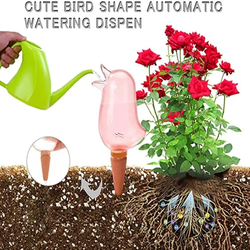 Burung Mesin Tetes Penyiraman Bunga Otomatis/Permeator Air Transparan Kapasitas Besar/Peralatan Irigasi Tetes Untuk Tanaman Berkebun Rumah/Kreatif Lazy Watering Pot