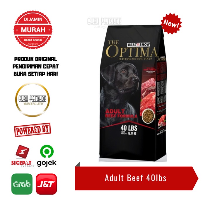 Optima Beef 18kg Makanan Anjing Optima Adult Beef Best In Show